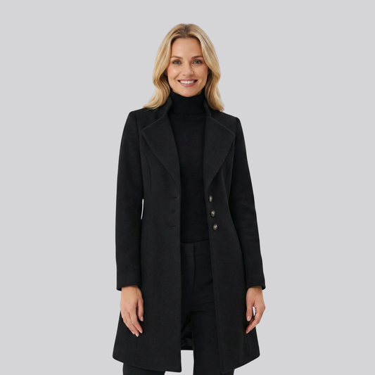 Damski klasyczny długi płaszcz