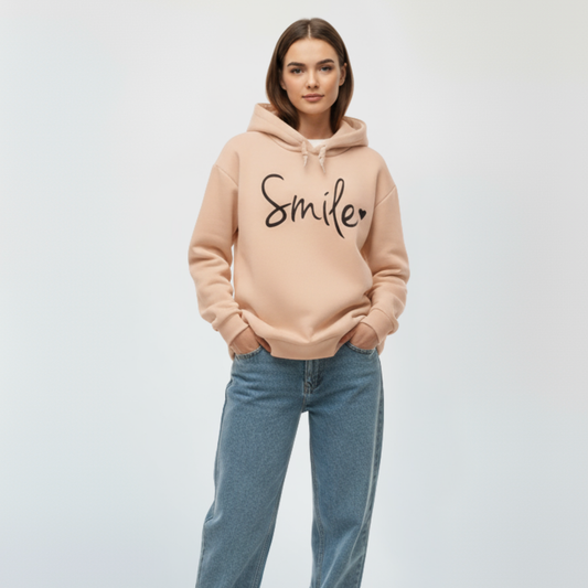 Bluza z kapturem z nadrukiem „Smile”