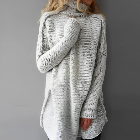 Swobodny damski golf z dzianiny